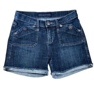 ROCK & REPUBLIC Stinger Rolled Hem Jean Shorts - Size 0
